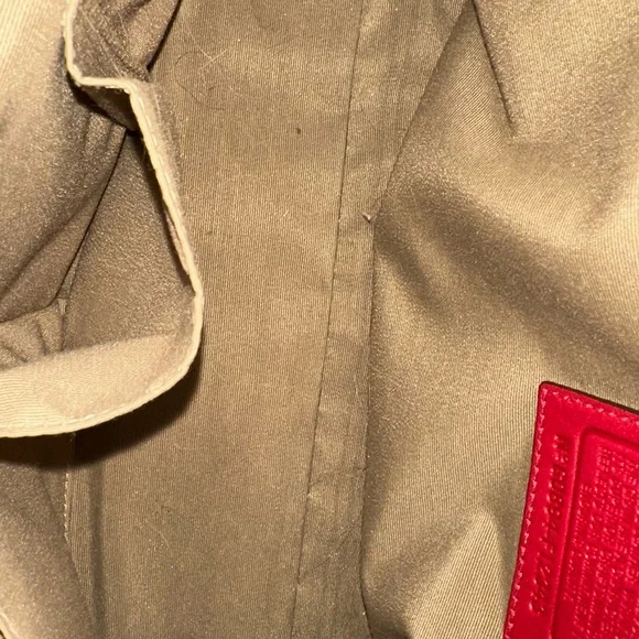 Coach Vibrant Red Leather Shoulder Bag - Picture 4 of 4